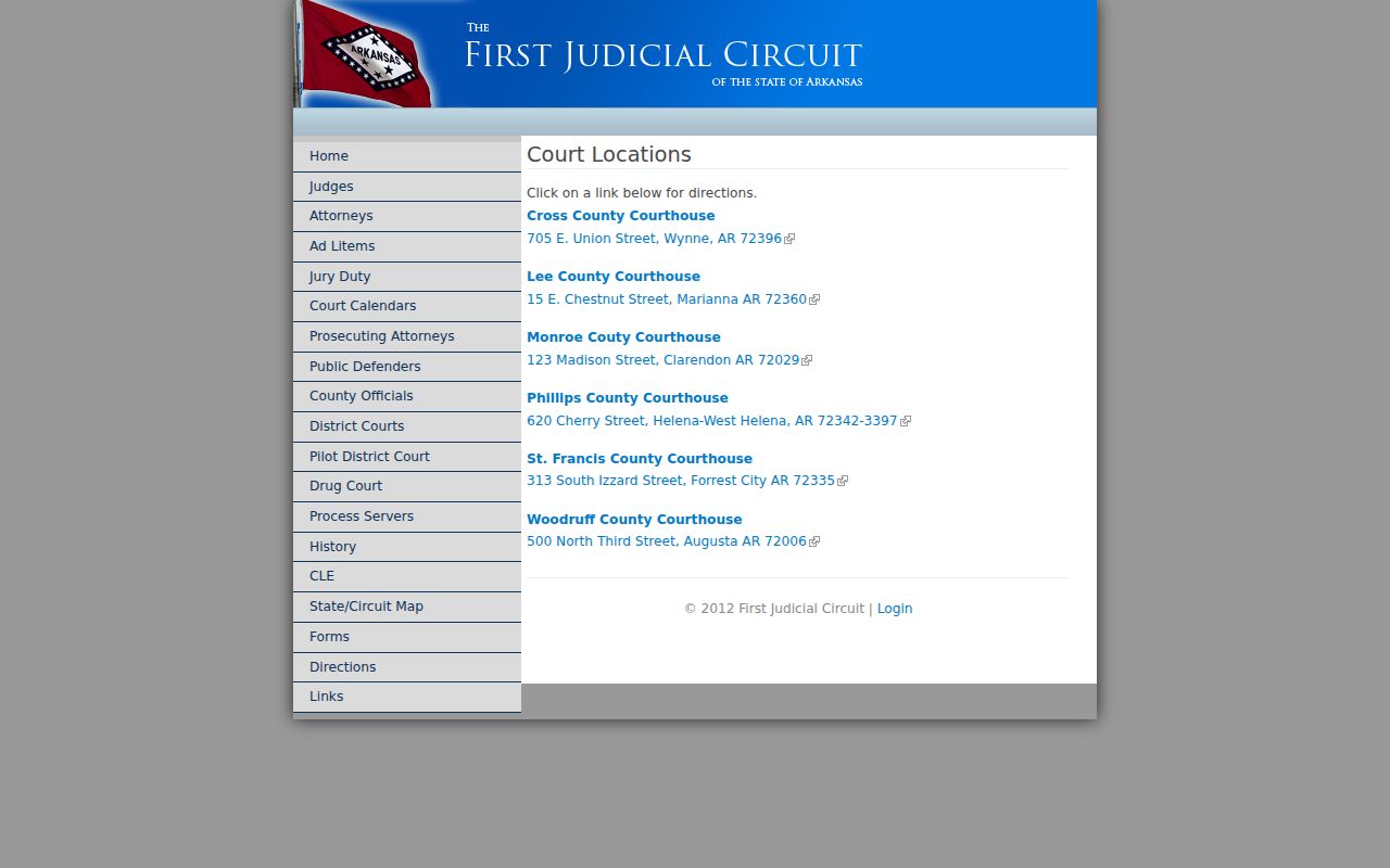 Arkansas Judiciary Phillips County courthouse address and location